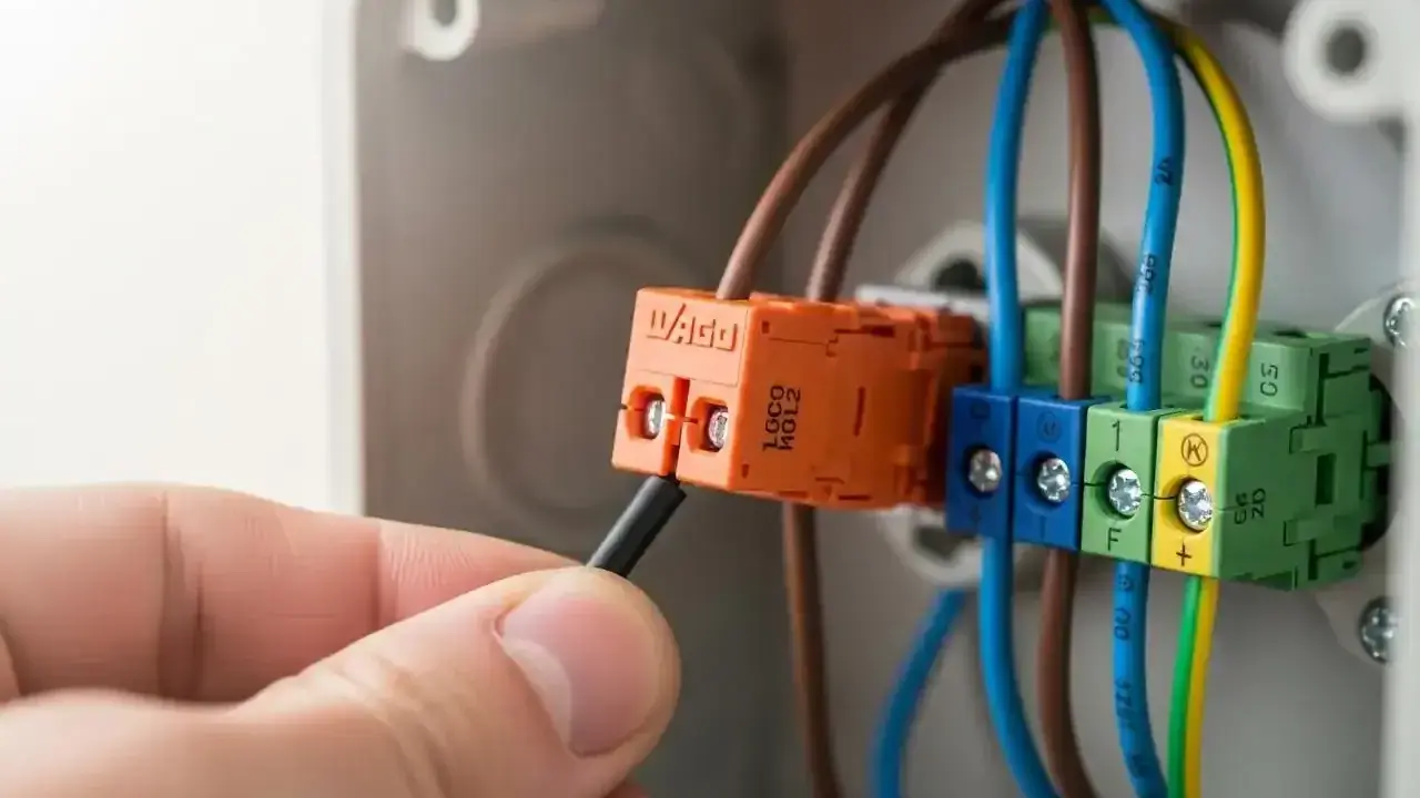 Schéma de branchement d'un radiateur électrique avec fil pilote. Connexion des fils dans une boîte de dérivation.