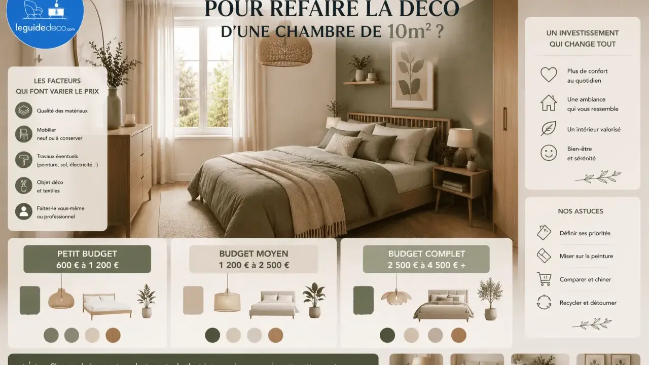 Chambre refaite : le prix des matériaux et du mobilier varie selon le budget. Découvrez comment transformer votre espace.
