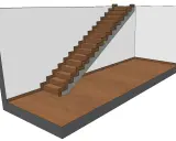 Escalier en bois avec une plinthe intégrée, une idée moderne pour un intérieur.
