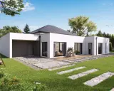 Maison plain-pied 100m2 avec garage, terrasse en bois, jardin verdoyant et balançoire. Prix attractif pour ce bien.