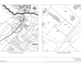 Plan de construction montrant deux cartes : une vue d'ensemble au 1/5000ème et un zoom au 1/500ème sur la parcelle 547.