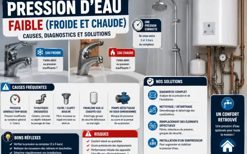 Problème pression eau chaude chaudière gaz : causes, diagnostics et solutions pour une eau à la bonne pression.