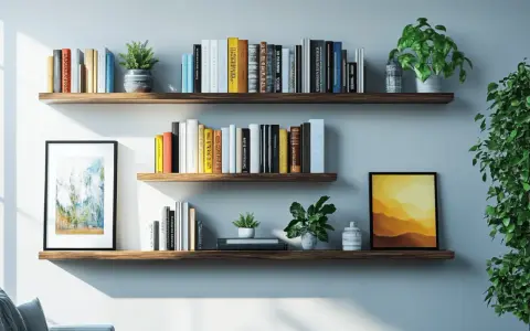 Comment disposer 3 étagères murales : livres, plantes et cadres pour une déco harmonieuse.