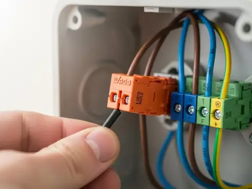 Schéma de branchement d'un radiateur électrique avec fil pilote. Connexion des fils dans une boîte de dérivation.