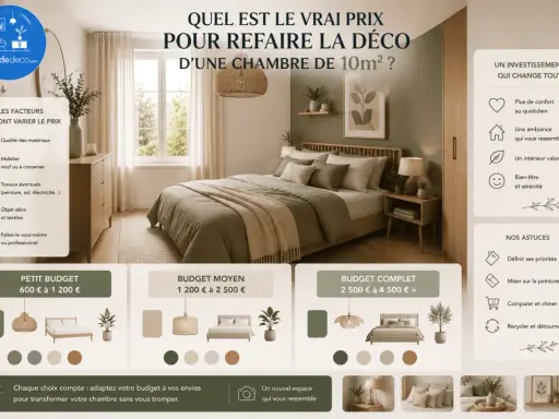 Chambre refaite : le prix des matériaux et du mobilier varie selon le budget. Découvrez comment transformer votre espace.