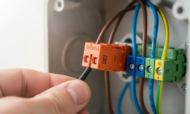 Schéma de branchement d'un radiateur électrique avec fil pilote. Connexion des fils dans une boîte de dérivation.